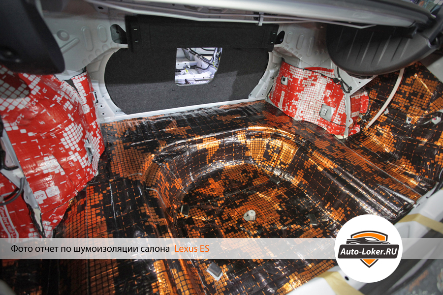 Шумоизоляция крыльев Lexus ES