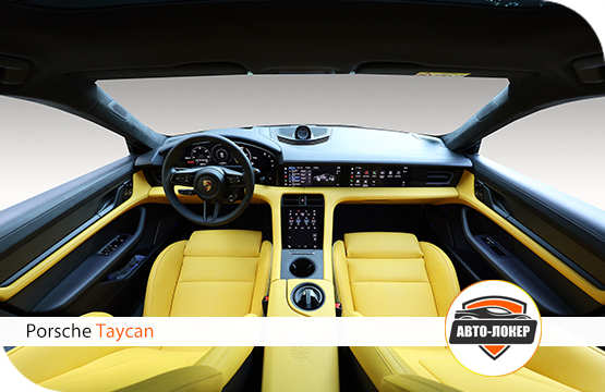 Перетяжка салона кожей Porsche Taycan