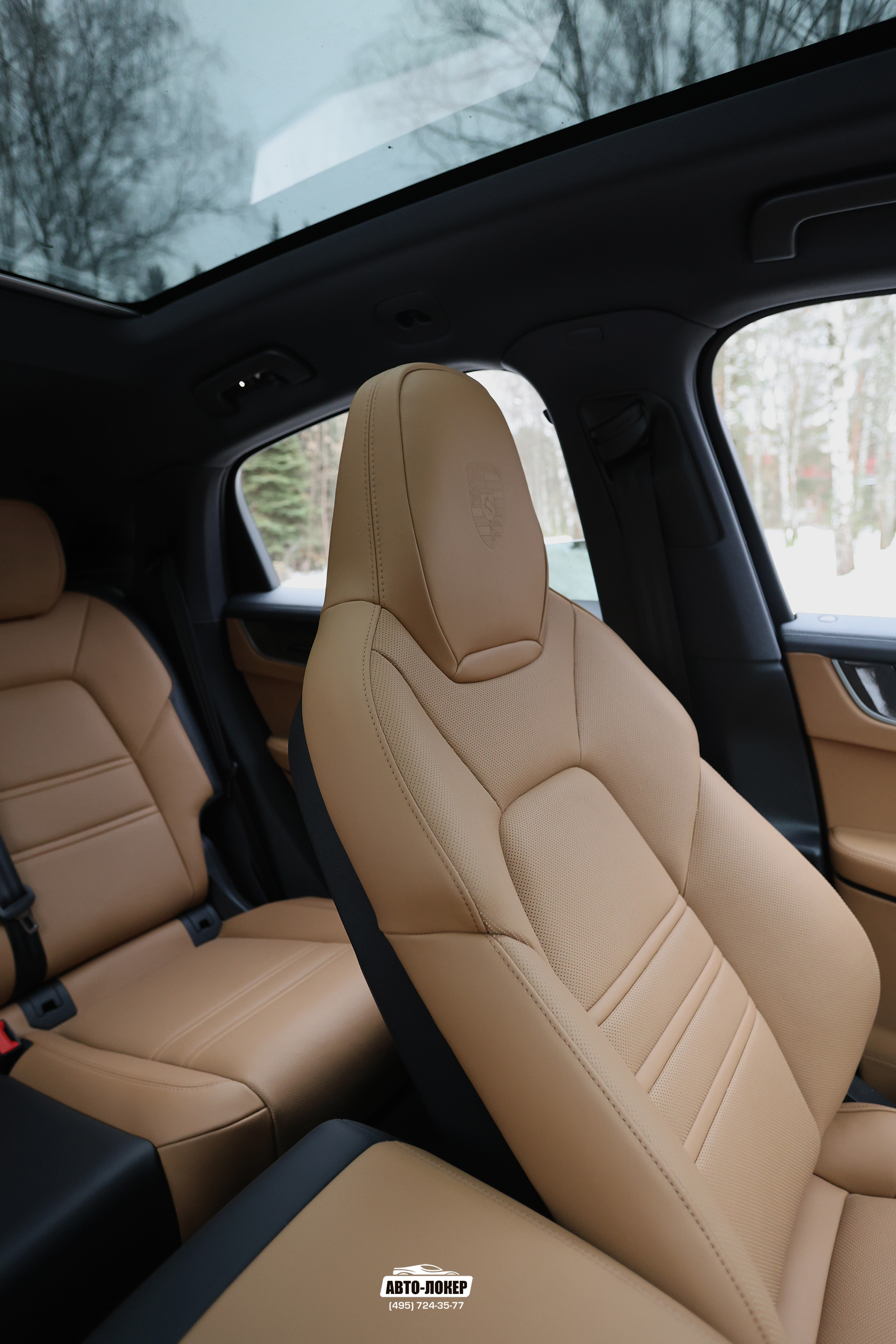 Перетяжка сидений салона кожей Porsche Cayenne