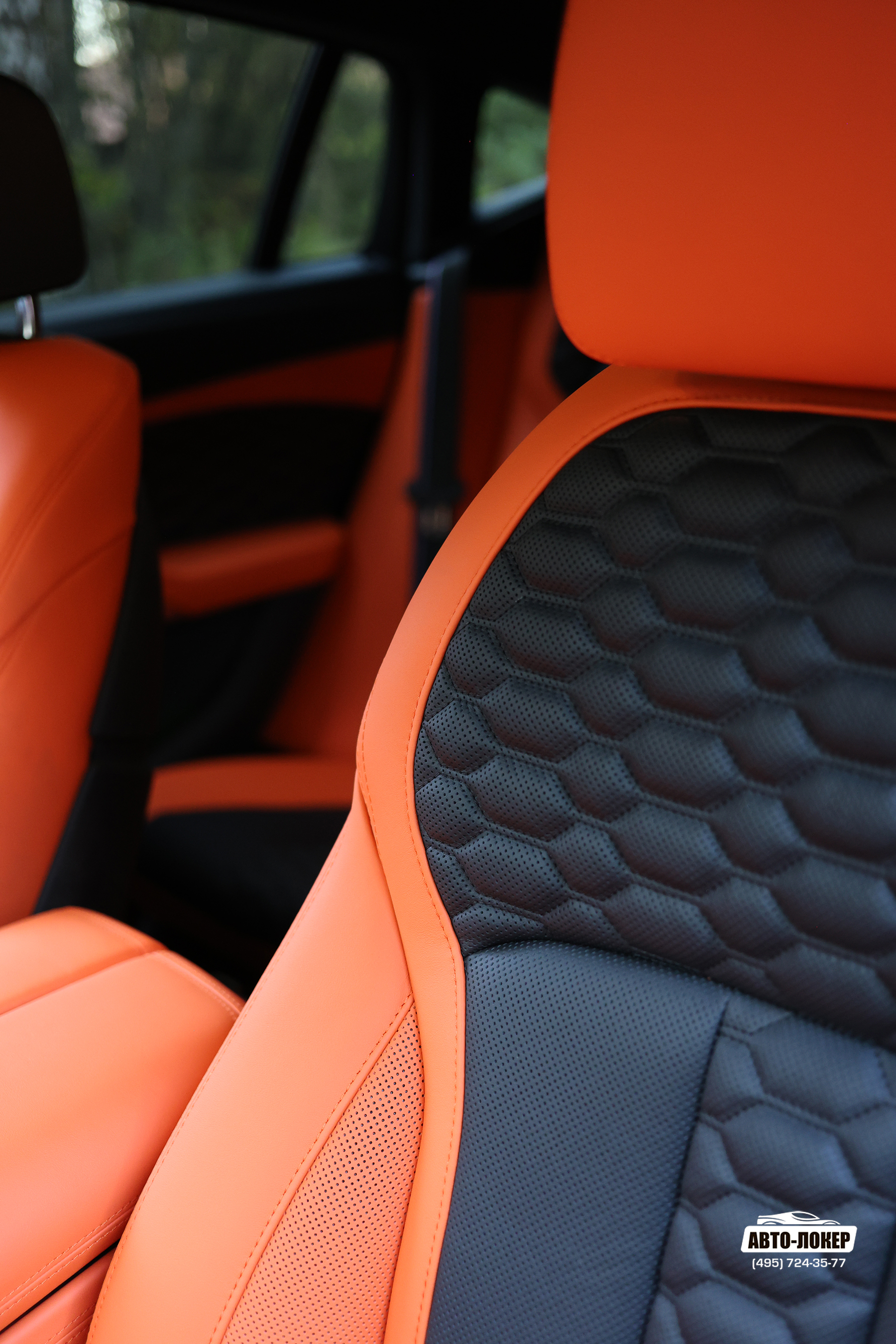 Перетяжка сидений кожей салона BMW X6