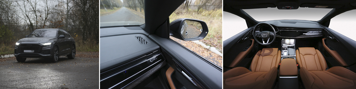Перетяжка кожей салона и торпедо Audi Q8 Перетяжка кожей салона и торпедо Audi Q8