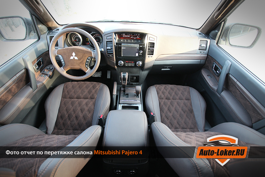 Перетяжка кожей Mitsubishi Pajero 4