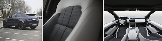 Перетяжка кожей range Rover Sport