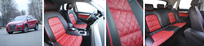 Перетяжка салона эко кожей Audi Q3