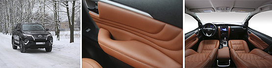 Перетяжка салона Toyota Fortuner кожей