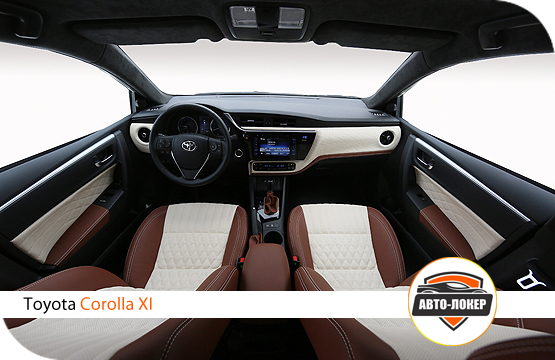 Перетяжка кожей Toyota Corolla 