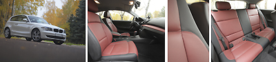 Перетяжка салона BMW 1er в эко кожу