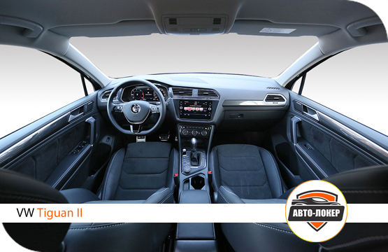 Перетяжка салона Tiguan кожей и алькантарой