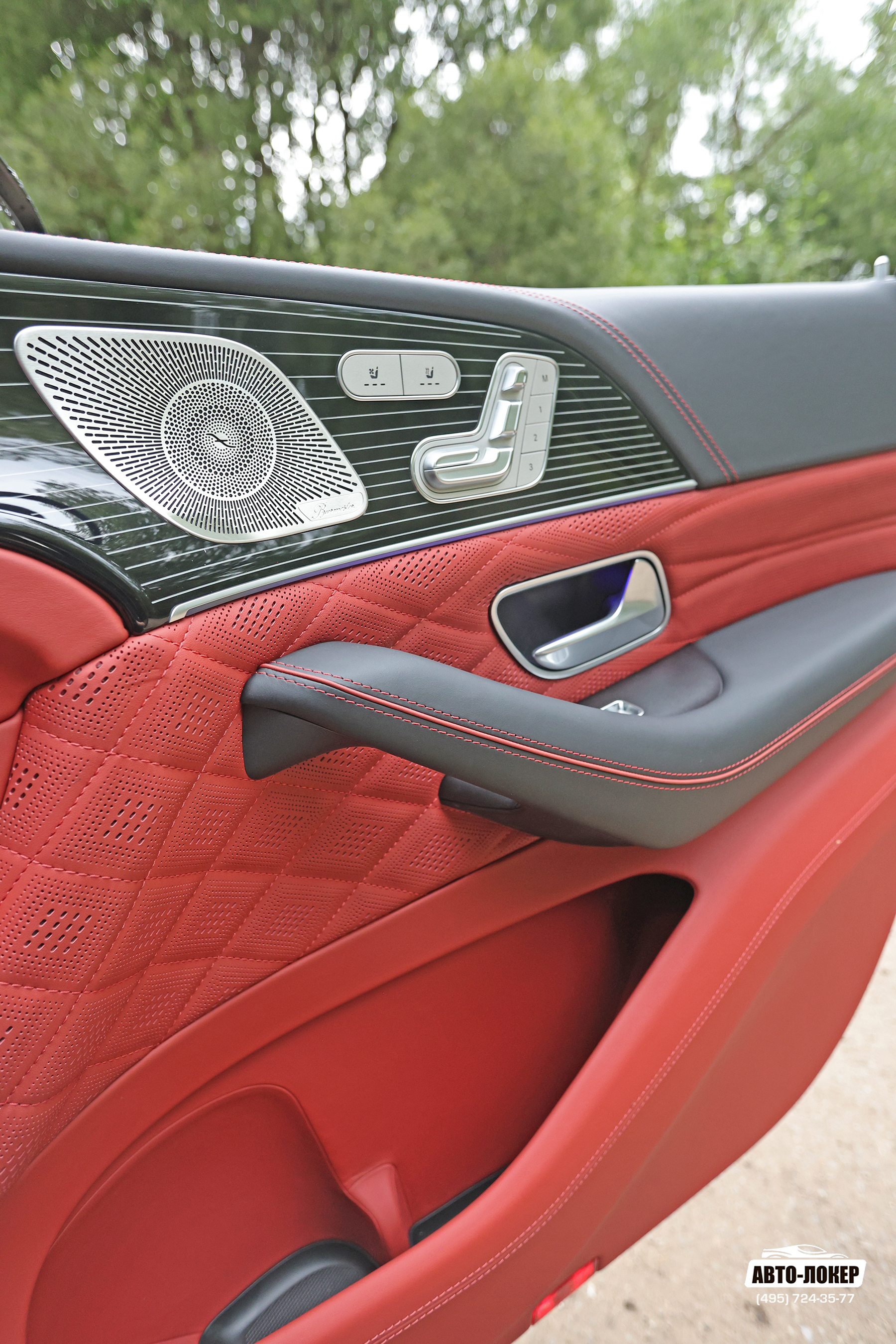 Перетяжка дверей кожей салона MB GLS Mansory