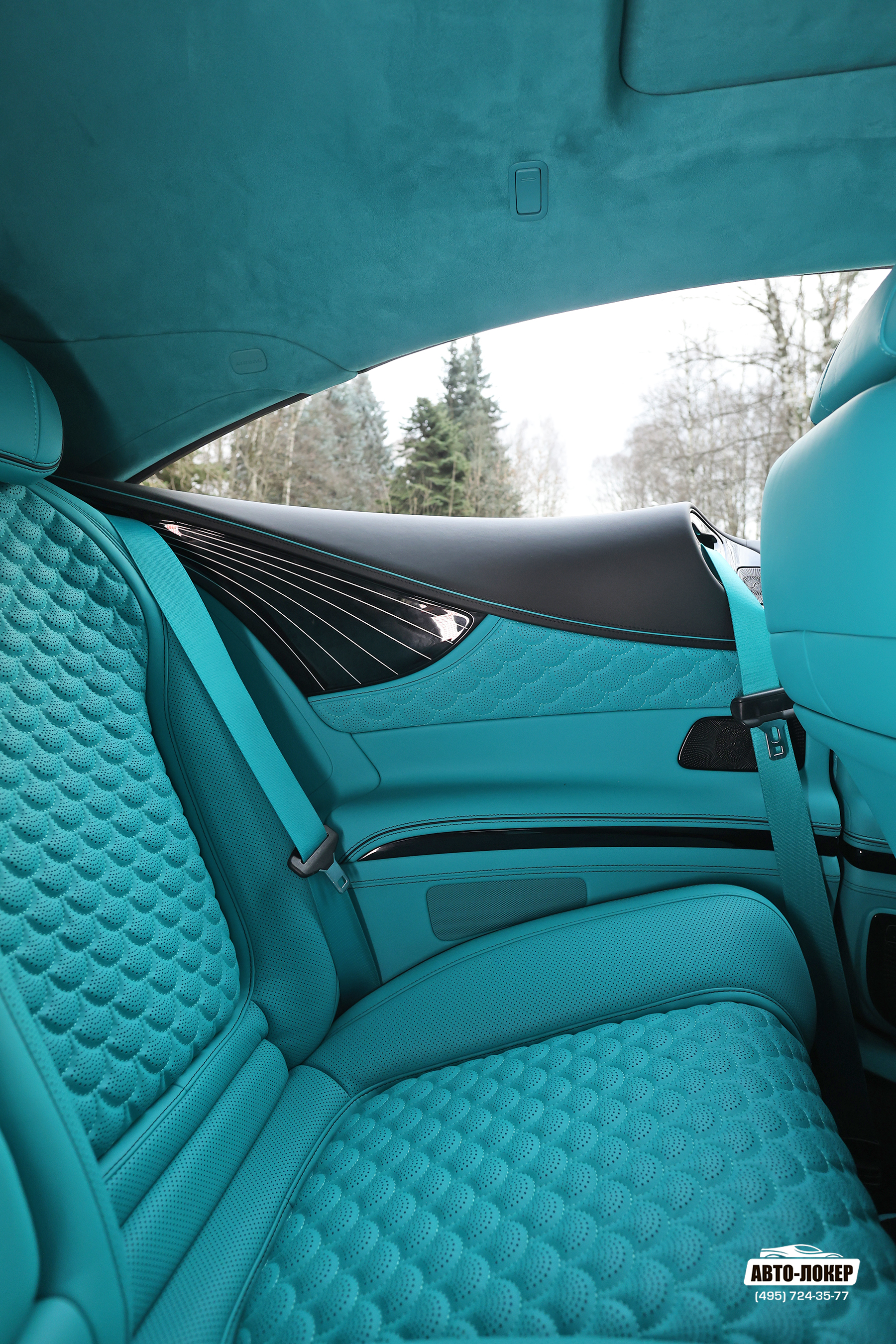 Перетяжка дверных карт кожей салона Mercedes Benz S Coupe (W217)