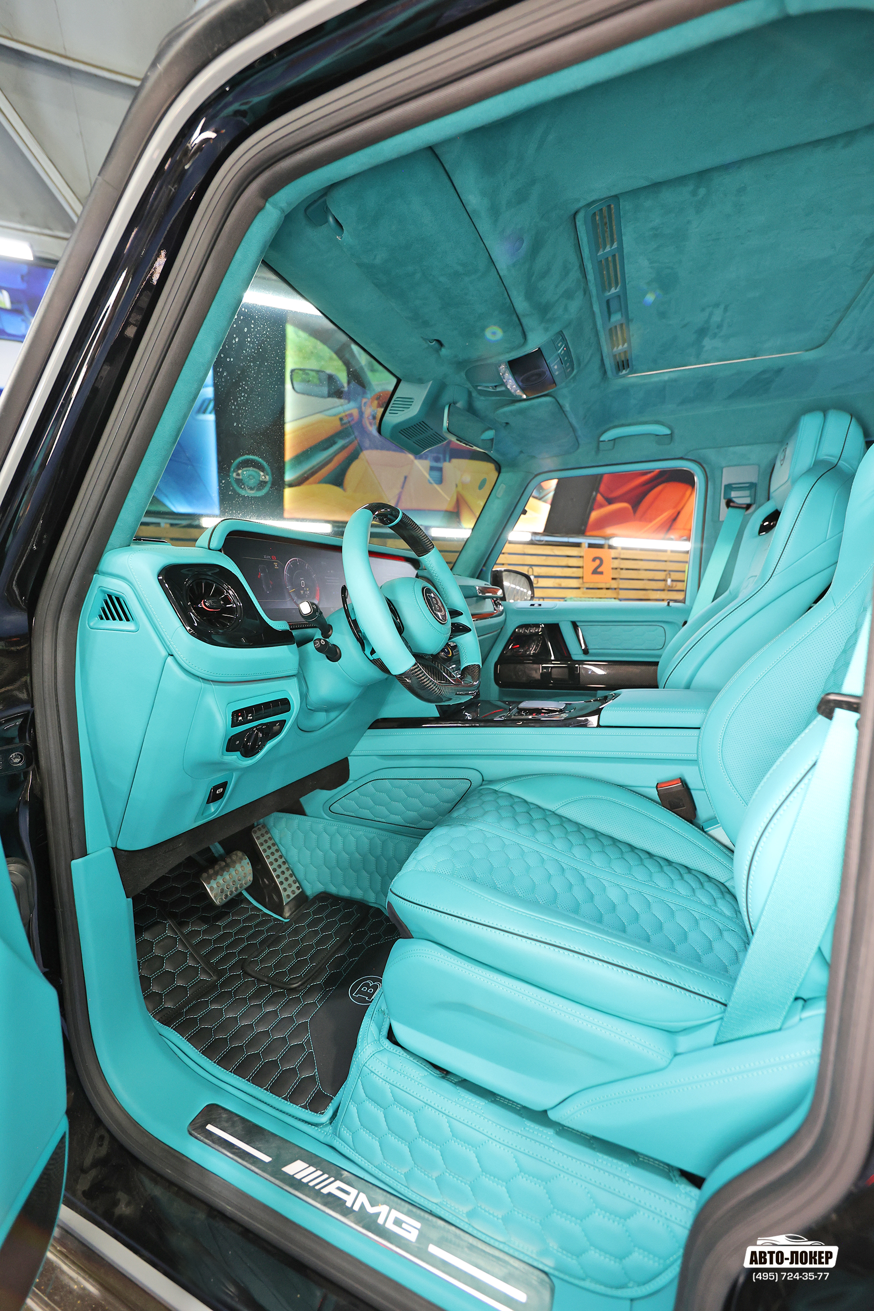 Перетяжка пороговой линии кожей MB Gelandewagen Tiffani