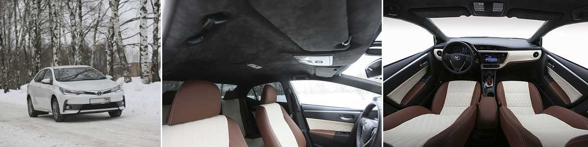 Перетяжка салона кожей Toyota Corolla (Королла) Перетяжка салона кожей Toyota Corolla (Королла)