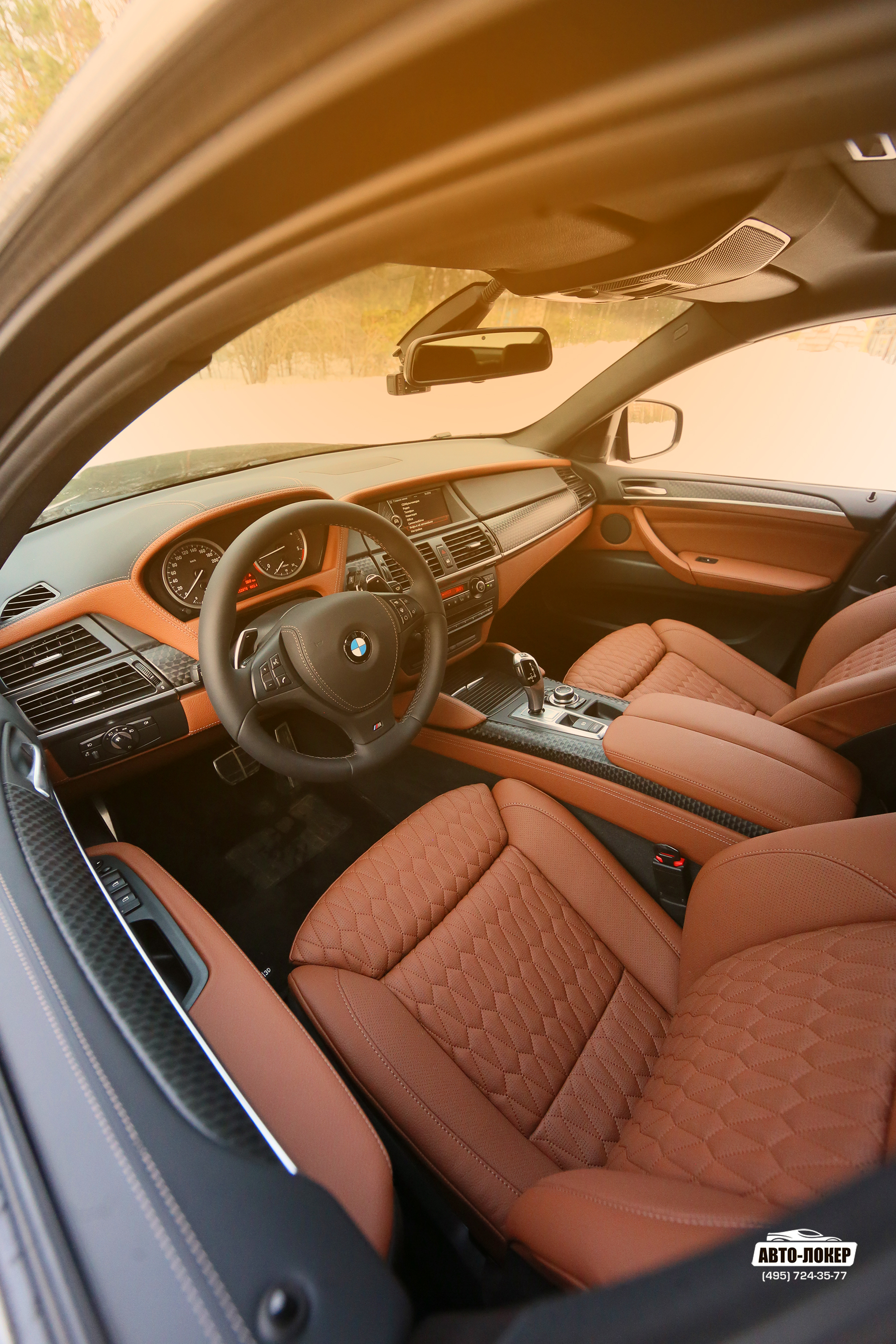 Перетяжка дверей салона кожей BMW X6 (E71)