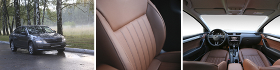 Перетяжка салона кожей  Skoda Octavia