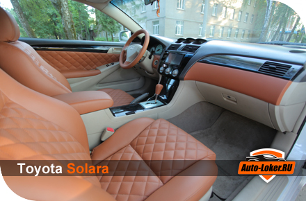 Перетяжка салона эко кожей Toyota Solara