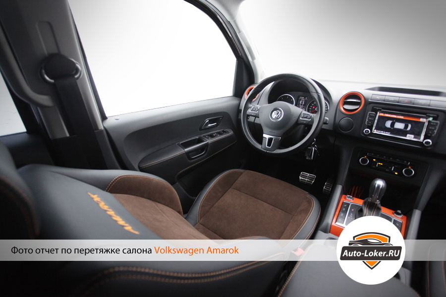 Перетяжка кожей Volkswagen Amarok